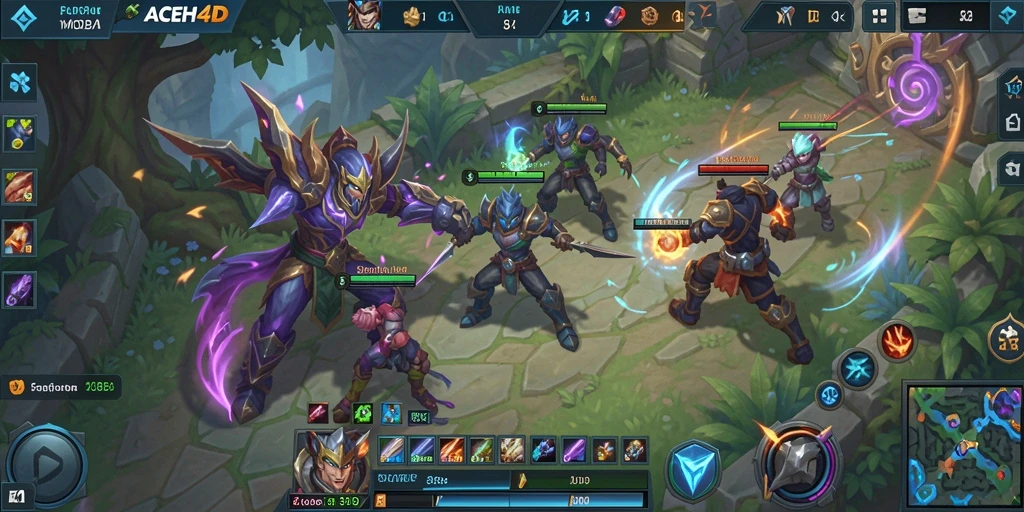 Tangkapan layar aksi seru dalam gameplay MOBA ACEH4D.