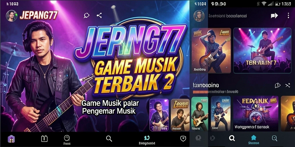 Screenshot gameplay JEPANG77 yang menunjukkan keseruan bermain musik.