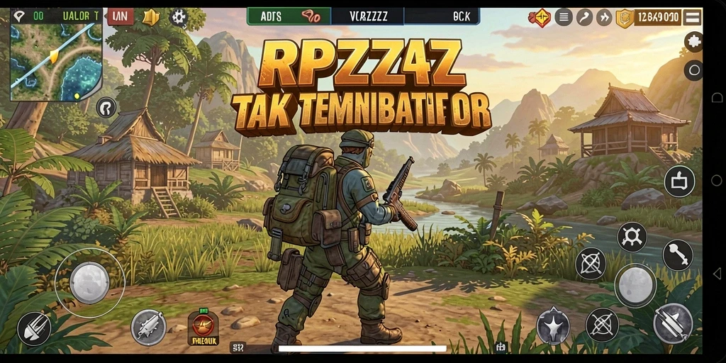 Screenshot gameplay RPZZZ menunjukkan petualangan seru di dunia terbuka.