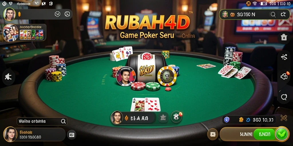 Tampilan menarik dari gameplay Poker di RUBAH4D yang penuh tantangan.